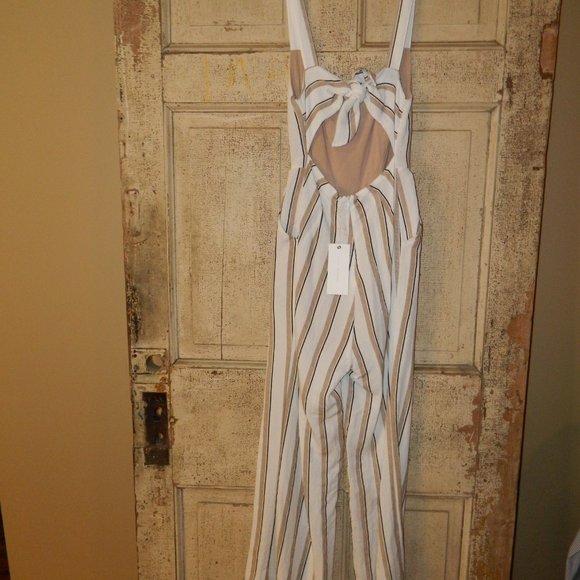 LUSH Tie Back Linen Must Stripe Jumper Size Small (S-25) - Picture 3 of 6